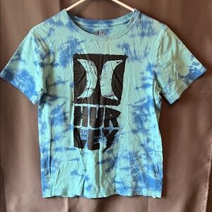 Hurley Kids Aqua and Blue Tie-Dye Tee